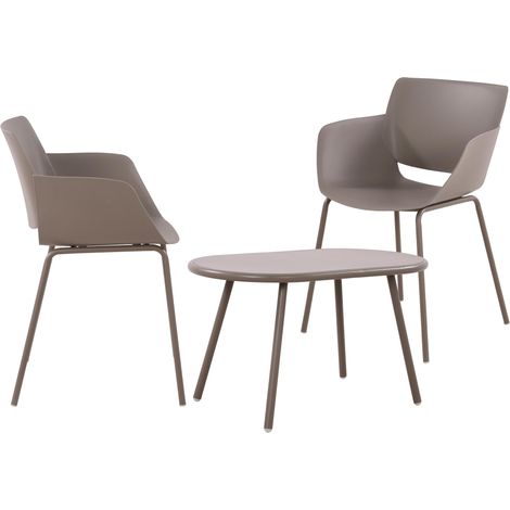 Sitzgruppe Velvena taupe 2 Stühle