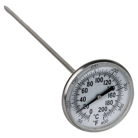 Termometro,0-200°C/0-400°F, L210mm (1/3)