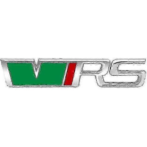 Logo VRS 3D en métal pour calandre avant et coffre de Skoda Octavia 3, 2, A5, A7 Mk3, Mk2, Kodiaq, Superb, Fabia. Accessoires. Couleur : Vert/Argent. (1/4)