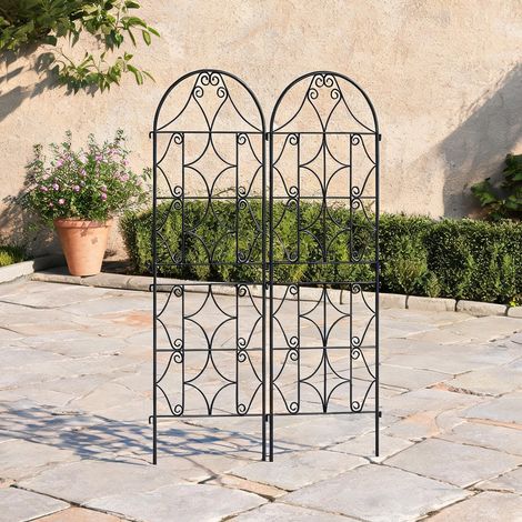 Treillis métallique pour plantes grimpantes 50 x 150 cm lot de 2 (1/5)