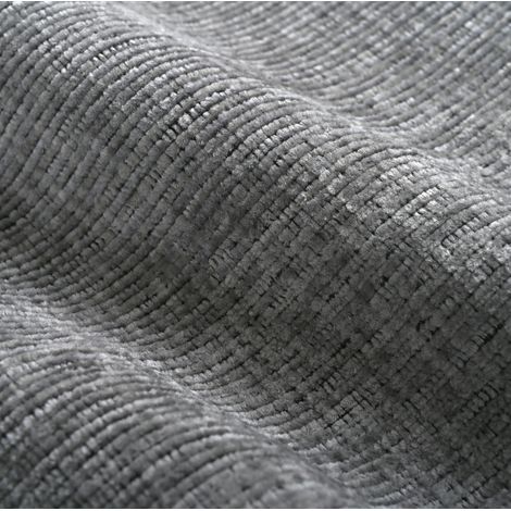 Sofá en U 280x137x84 cm gris de chenilla con almacenaje y 2 cojines (1/5)