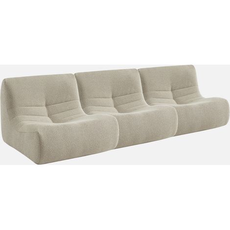 Sofá modular en borreguito texturizado, 3 plazas (1/5)