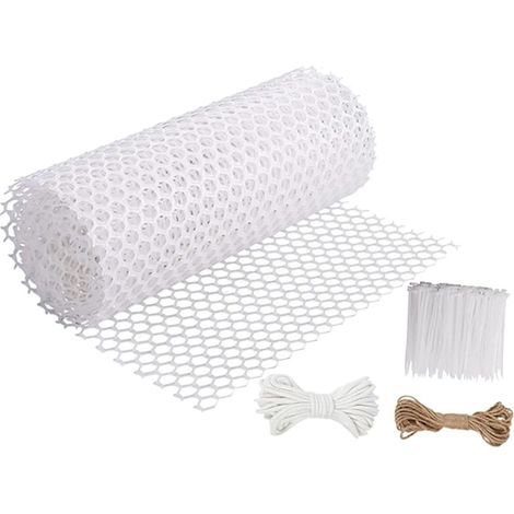 Filet Treillis pour Tuteur de Plantes Grimpantes en Mousse Plastique, Kit de Support de Jardin Flexible, Maille Souple pour Plantes en Pot D'intérieur et Extérieur, Filet Potager (1/5)