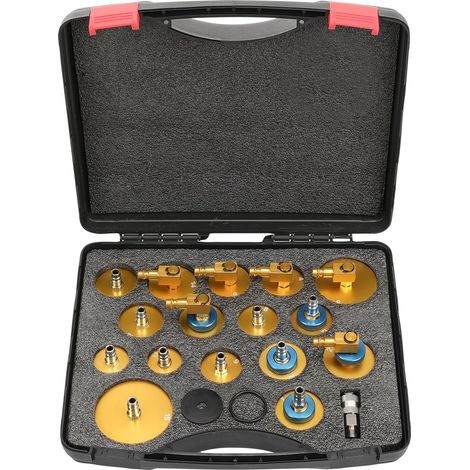 17-Piece Brake Bleeder Adapter Set Car Brake Bleeder Adapter with Quick Coupling, Suitable for Most Vehicles - Bleed & Refill Liquids (1/5)
