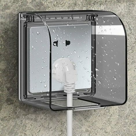 Sortie Couvercle Childproof 86 modèle universel Boîtier de Prise étanche 12.2×10.8×7.3 CM Prises extérieures étanches pour interrupteur (1/4)