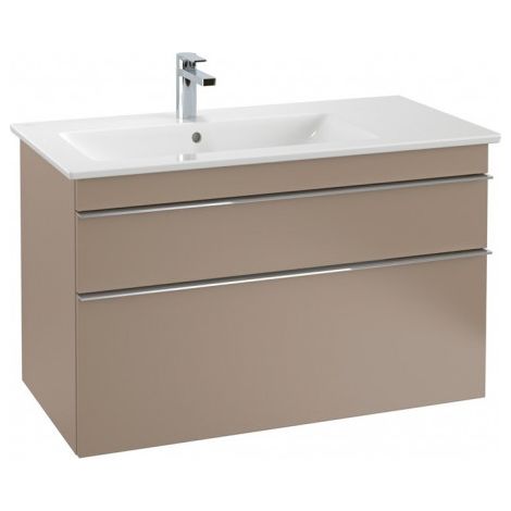 Villeroy & Boch Venticello Meuble sous-lavabo A927, 953x590x502mm, Coloris: Laqué noir mat, poignée : chrome brillant - A92701PD