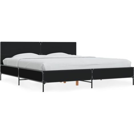 Maison Exclusive - Bettgestell Schwarz 180x200 cm Holzwerkstoff u