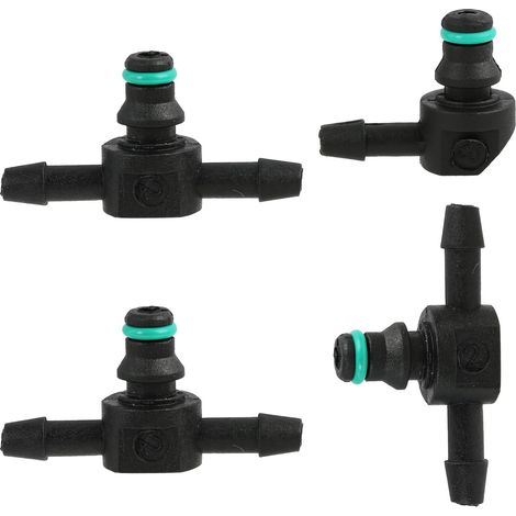 4 Pièces Connecteur de Retour Gasoil Injecteur pour Systèmes Common Rail, Connecteurs de Tuyau de Retour Injecteur Diesel, Raccords de Tuyaux Universels Étanches (1/5)