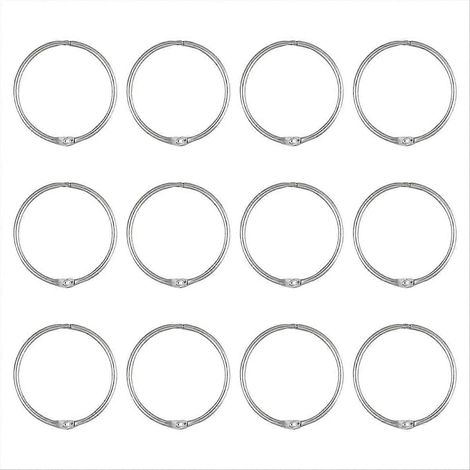 Anneaux de rideau de douche, anneaux de rideau de douche antirouille, argent (1/5)