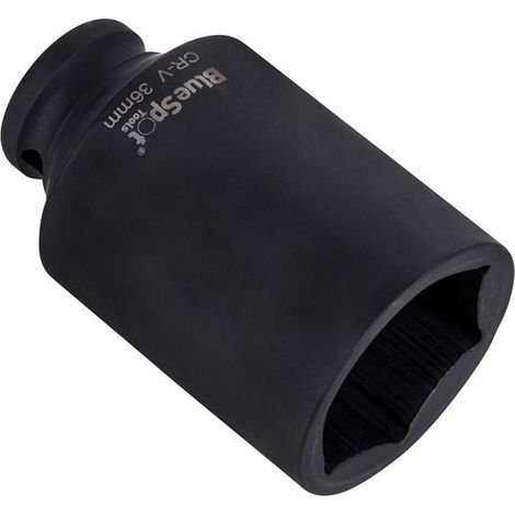 BlueSpot 36mm Deep Impact Socket 1/2"" Hub Nut Flywheel Socket Hex 6 point 01673