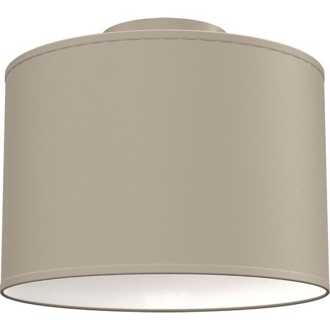 Plafonnier minimaliste beige avec abat-jour en tissu, 1x E27 15W, style scandinave Arden Luminex (1/2)