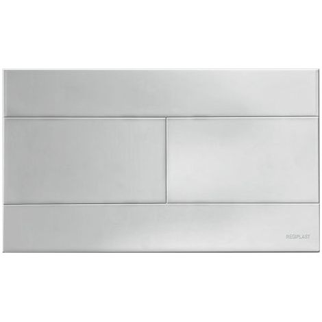 Regiplast – Plaque de commande WC 3/6L mécanique double chasse – Extra-plate chromée – Dimensions 150 x 255 mm (1/3)