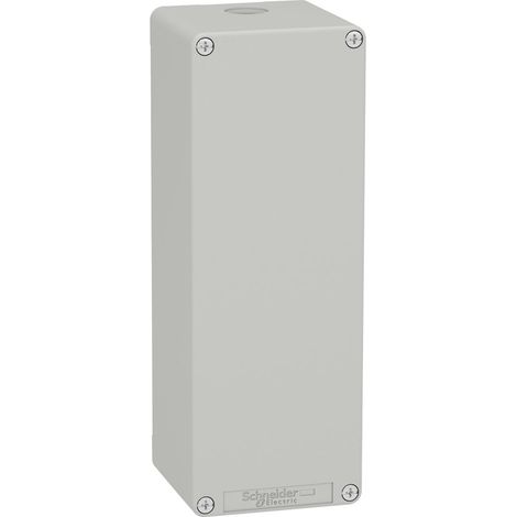 Caja vacía GRIS SCHNEIDER SIN ORIFICIOS - material resistente, medidas 30x20x10 cm.