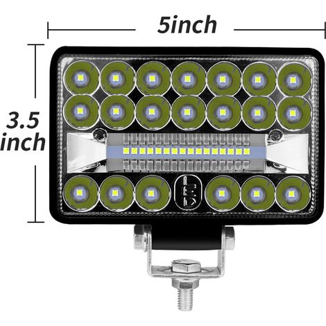 LED-Arbeitsleuchte 108W 5 Zoll 6500K, wasserdicht, mit breitem und fokussiertem Lichtstrahl, für Autos, LKWs, Quads, SUVs, Anhänger und Yachten (9-30V).