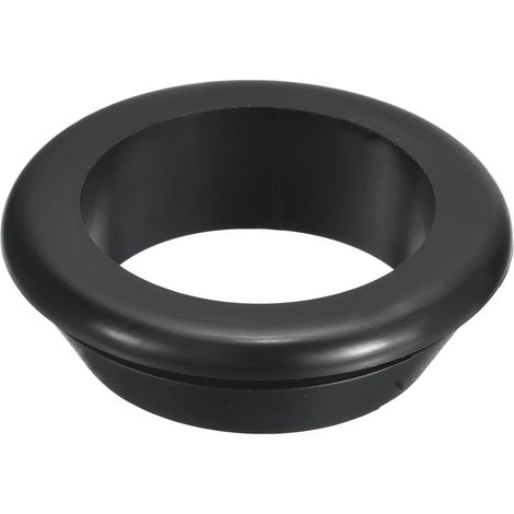 1 Pcs Passe-Fil En Caoutchouc, 50mm ID 60mm Trou De Perçage Double Face Bouchon De Trous Rond Pour Joint De Câblage Électrique, Noir (1/5)
