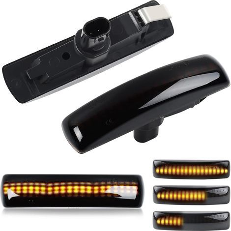 Luz lateral LED dinámica Clintant, Lampe Ambre Side Repeaters Marker CAN-bus Error Free Smoked Compatible avec Lan-d Rover Discovery 3/4 Freelander 2 Sport (1/5)