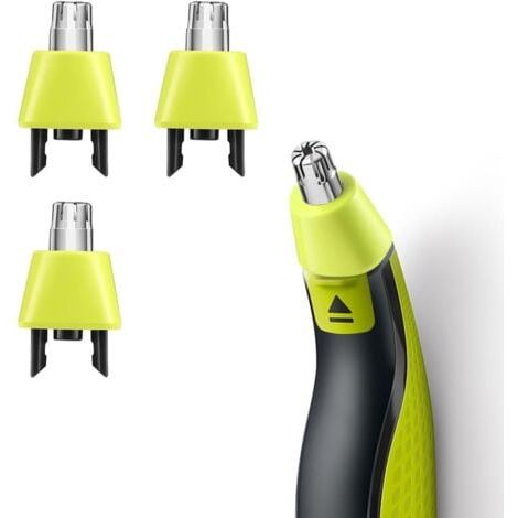 Tête de rechange pour tondeuse à poils de nez à lame unique QP2520/90, QP6510/70, QP6530/70, QP652070, pack de trois (1/4)