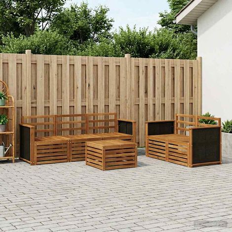 vidaXL Outdoor Sofa Set 6 pcs Natural Solid Acacia Wood (1/5)