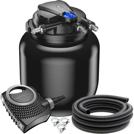 Kit de filtration set 100 000 litres 55 watts UVC pompe 12000 l/h tuyau 10 m (1/5)