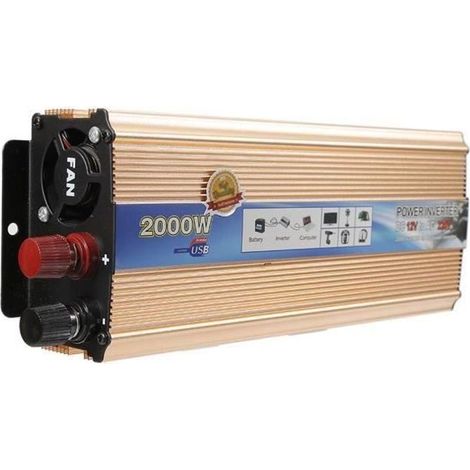 Convertisseur D’ or 24V - 220V 2000W Inverseur de charge invertisseur avec port USB pour auto voiture maison etc (1/4)