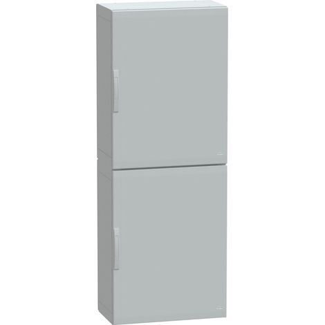 Armoire juxtaposable PLA polyester renforce grise RAL7035 2000x750x420mm porte pleine Thalassa SCHNEIDER (1/3)