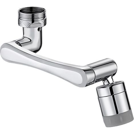 Aeratore per rubinetto girevole in ottone con 2 modalità, aeratore per filtro per rubinetto da cucina regolabile (1/4)