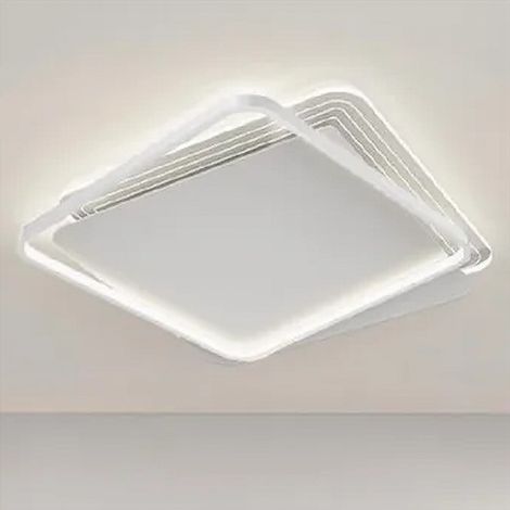 TRADE SHOP - Plafoniera Led 35w Quadrata Bianco Lampadario Soffitto Moderno Luce Naturale 70692 -