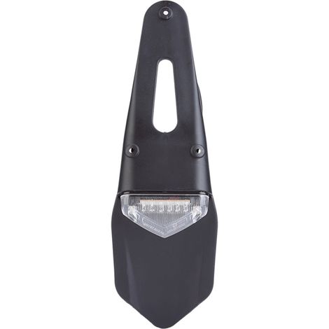 Feux arrière de moto à LED avec éclairage de plaque d'immatriculation et feux de freinage pour garde-boue arrière de moto tout-terrain argentés (1/2)