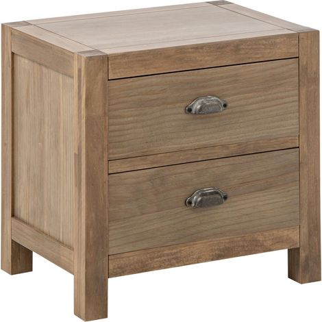 Table de Chevet en Bois "Blois" 55cm Naturel (1/5)