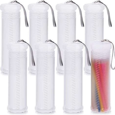 Organisateur de pinceaux - Transparent - Ensemble de 8 pièces - Extensible et étanche - Organisateur de matériel d'art - Matériau ABS - Boîte à pinceaux (1/5)