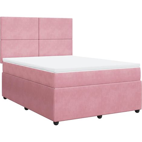 Maison Exclusive - Boxspringbett mit Matratze Rosa 140x190 cm Sam