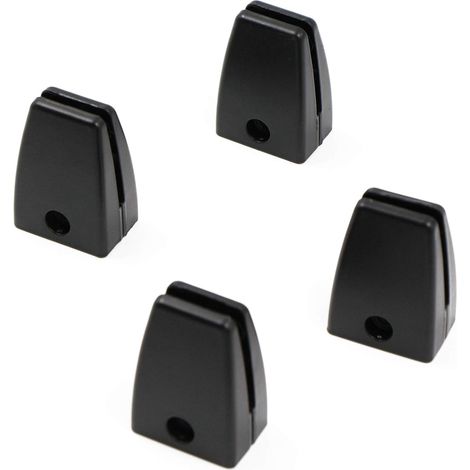 Lntyq Regal-Glasklemme, Glashalter, Klemmbefestigung, 4 Stück, stabile Halterung aus Aluminiumlegierung, Bürozubehör, Möbelzubehör, langlebig und verformungssicher (1/5)