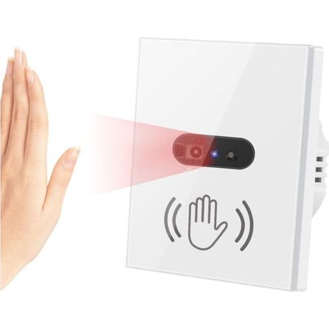 Cerhot 230V EU Motion Sensor Switch IR Light Switch Touchless Motion Sensor Light Switch Infrared Light Switch (White EU) (1/5)