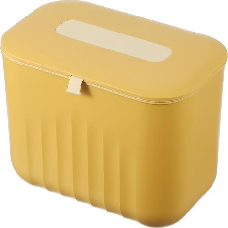 Poubelle De Cuisine Suspendue Petit Bac À Compost, 7L/1.8Gallon Poubelle, Jaune (1/5)