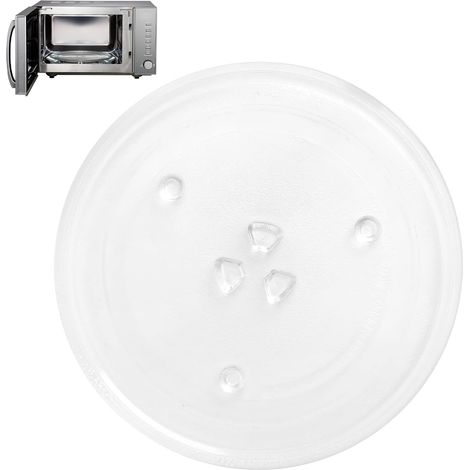 Plateau Micro Onde Verre 24,5cm - 1 Pièce - Axe En Y - Compatible 16-19cm - Pour Cuisson Uniforme (1/5)