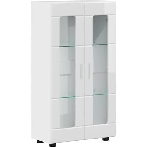 Sideboard/Anrichte/Buffet mit Regal FLORIN Hochglanz Weiß 55,5 x 29 x 100 cm LXWW313432 (1/5)