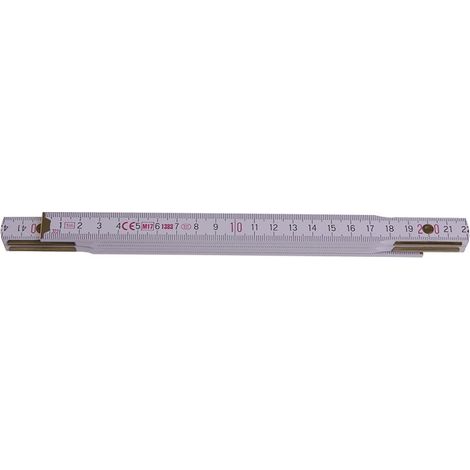 LEVIOR Klapplineal 1 m - PROFI Holz weiß 13010.01