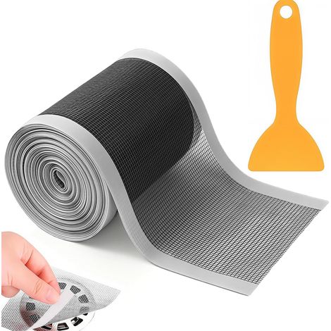 Attrape Cheveux Douche Filtre Autocollant Jetable 10 cm x 10 m Attrape Cheveux Douche Autocollant Filtre Douche Cheveux Attrape (1/4)