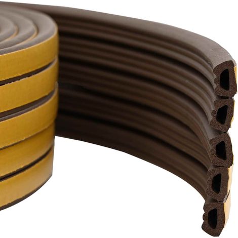 joint de fenêtre autocollant Marron 10 x 6 mm 12 m Mousse EPDM (1/5)