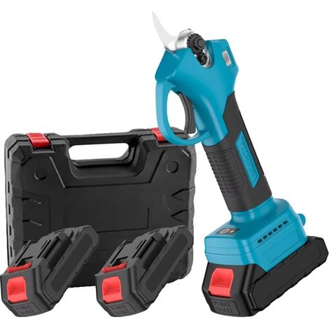 Podadora eléctrica, motor sin escobillas, mango ergonómico, con 2 baterías. (1/2)
