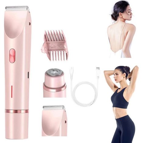 Epilateur electrique femme, Dual Head Shaver Women,rasoir Gildan Femme,rasoir Anti Coupure Femme,epilateur Defepilateur Femmenitif (1/5)