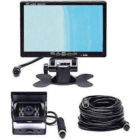 Moniteur de recul 7 pouces, caméra de vision nocturne HD, caméra d'aide au stationnement, caméra étanche compatible avec les camions LX et les camping-cars WHBYV (1/4)