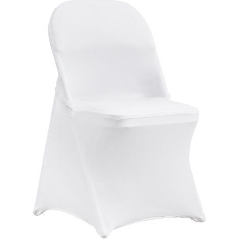 Stuhlhussen aus Elastischem Spandex für Klappstühle, Universell Passender, Kurzer Vorderbezug, Abnehmbare & Waschbare Schonbezüge, für Hochzeit, Urlaub, Party, Feier, (100 Stück, Schwarz) (1/5)