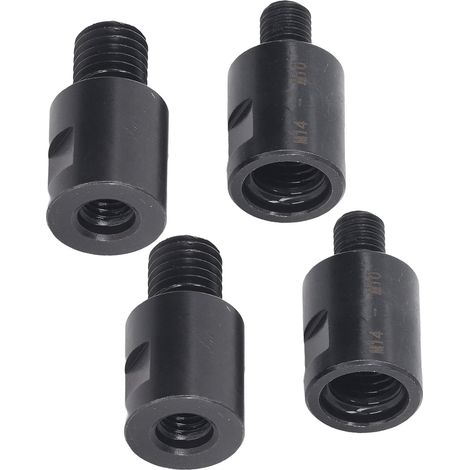 Lot de 4 adaptateurs de taraud M10 vers M14 et M14 vers M10 - Convertisseur de tige d'extension - Adaptateur pour meuleuse d'angle ouvre-trou (1/5)
