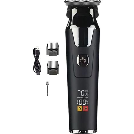 Cortapelos eléctrico inalámbrico profesional para hombre, pantalla digital inteligente con diseño para el cuidado del cabello. (1/5)