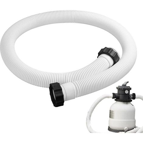 Tuyau de piscine 38 mm/150 cm, tuyau flexible pour pompe et aspirateur, tuyau de rechange compatible piscines, accessoires de pompe et filtre. (1/5)