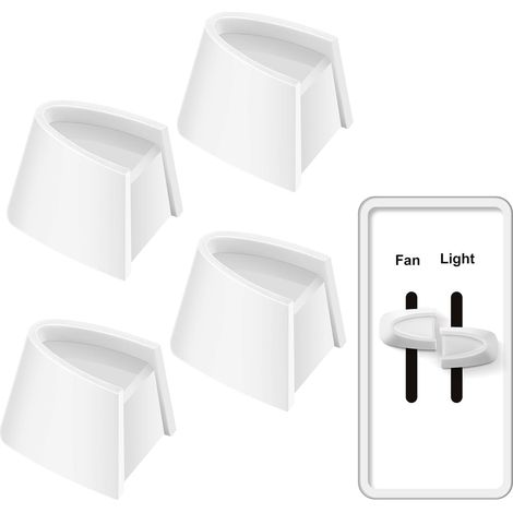 Set di 4 manopole di ricambio per interruttore dimmer (set da due pezzi) per controllo velocità ventilatore e illuminazione Lutron Skylark (bianco) (1/5)