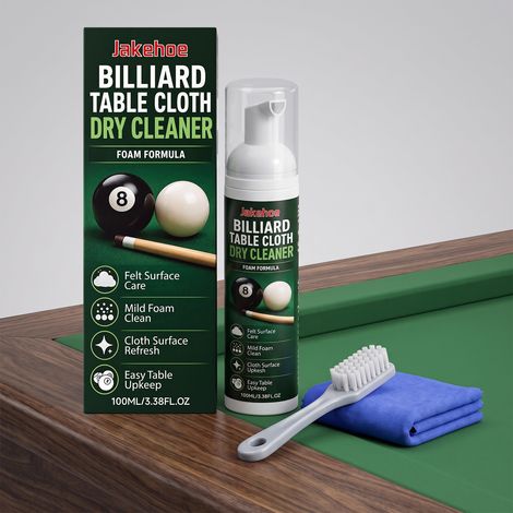 Trockenreinigungsspray für Billardtischtücher, wasserlose Flecken- und Staubentfernung, tragbares Reinigungsspray – 100 ml + Bürste + Handtuch -- BIEMMEDUE (1/5)