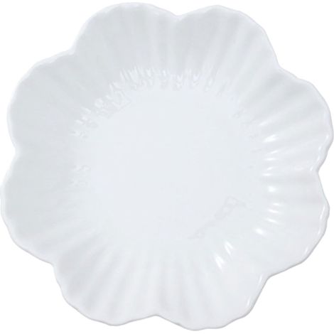 Assiette en céramique , à pâtes forme de fleur , finition brillante , cuisine résistante aux chocs p