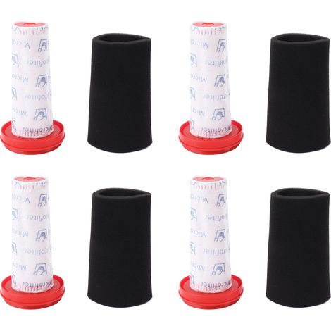 Lot de 4 filtres cartouche pour aspirateur Bosch BBH3251GB BBH3211GB en mousse silicone lavable et réutilisable (1/5)